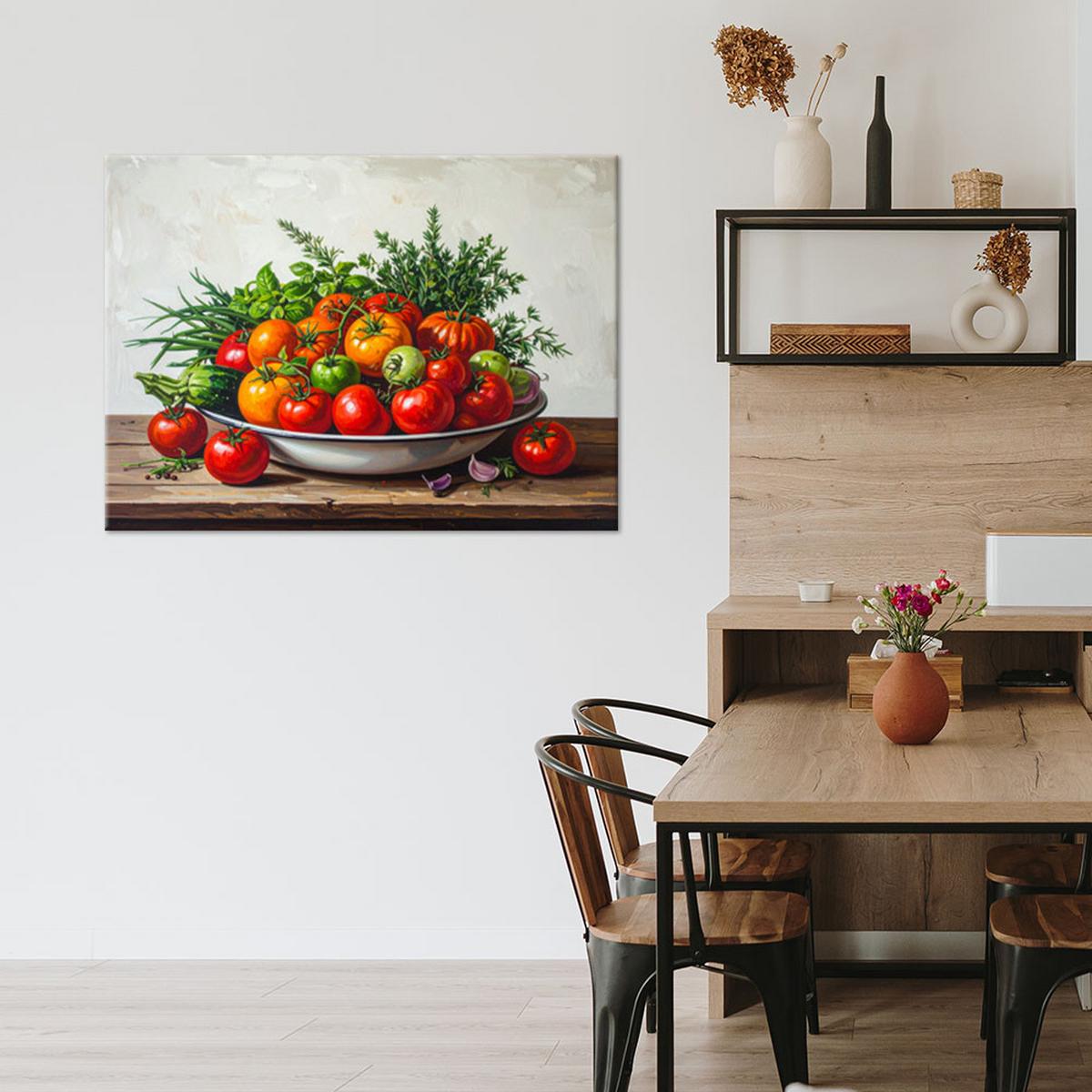 LEINWANDBILD Essen & Trinken 60x40cm - Multicolor, Textil (60/40cm) - Feeby