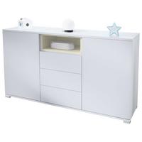 SIDEBOARD Skadu Creme Hochglanz - Creme, Holzwerkstoff (138.5/75.5/35cm) - Vladon