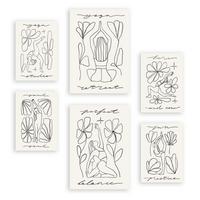 POSTER Set Mit 6 Yoga Musen 4 A3 & A4 Rahmenlos - Klar, Papier (29/3/42cm) - Nacnic