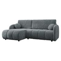 ECKSOFA Zara 2rLC - Schwarz/Grau, Holz/Kunststoff (233/160cm) - MIRJAN24