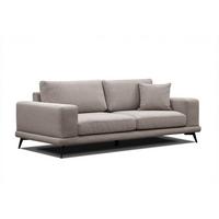 SOFA MEDIOLANE 3-Sitzer, taupe - Taupe, Holzwerkstoff/Textil (233/87/96cm) - Wozimo