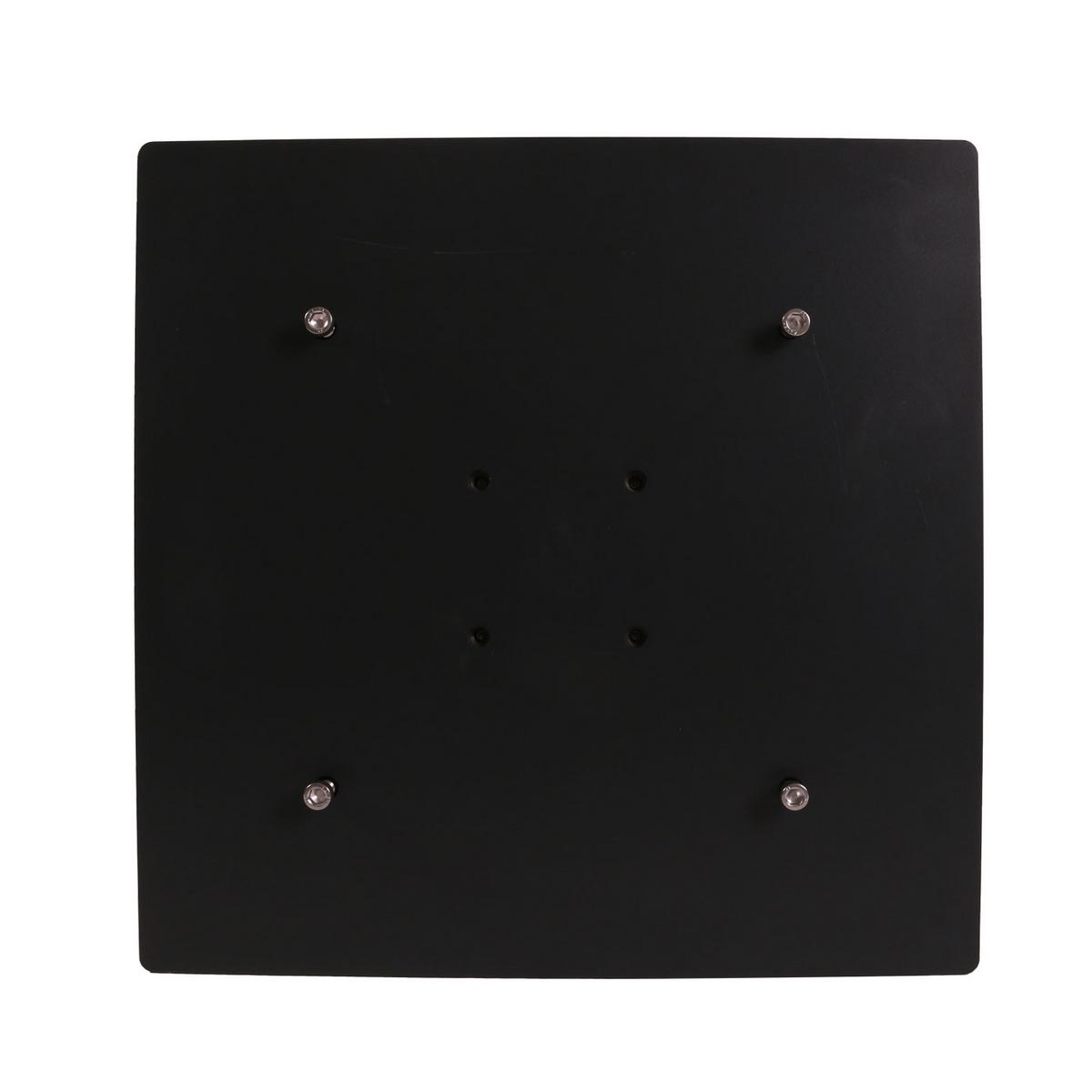 BODENPLATTE SCHIRM PRO Schwarz - Schwarz, Metall (55/55cm) - MCW
