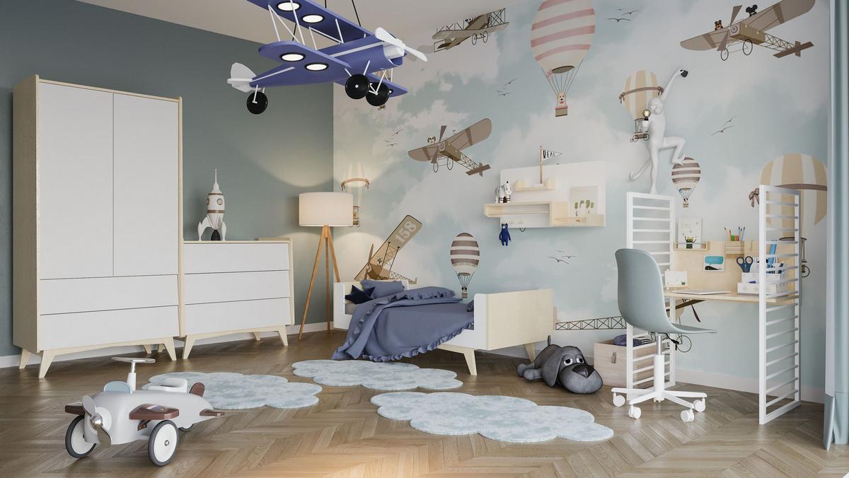 KINDERKOMMODE SoSixty – rustikale Eleganz und Funktionalität Weiß - Weiß, Holzwerkstoff (100/93/56cm) - RAUMHIRSCH FURNITURE