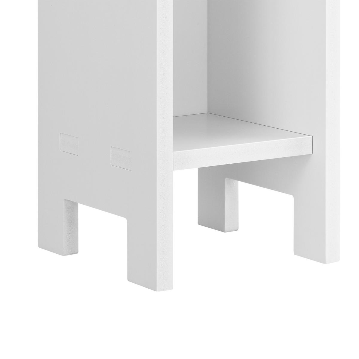 BADEZIMMERREGAL Bräcke - Weiß, Kunststoff (17/80/17cm) - [en.casa]
