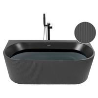 BADEWANNE 80x170x60 cm schwarz Gocta - Schwarz, Kunststoff (80/60/170cm) - Beliani