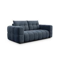 SOFA CLOUDI 2,5-Sitzer, marineblau - Blau/Schwarz, Holz/Textil (211/89/104cm) - Wozimo