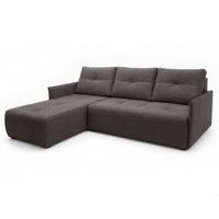 ECKSOFA L Form Damascus Dunkelgrau 212/143/88 cm Links mit Schlaffunktion - Dunkelgrau/Schwarz, Kunststoff/Textil (143/212cm) - AX Living