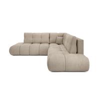 ECKSOFA DUCA II R-S Beige Chenille mit Schlaffunktion - Sandfarben, Holz (266.5/266.5cm) - MASSENO