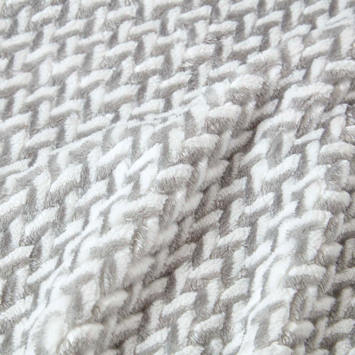 SAMT-WOHNDECKE Mora 130/160 cm, Jacquard - Grau, Textil (130/160cm) - Homescapes