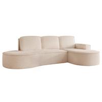 ECKSOFA Arlet Mit Schlaffunktion - Beige, Holzwerkstoff/Textil (156/277cm) - Fun Möbel