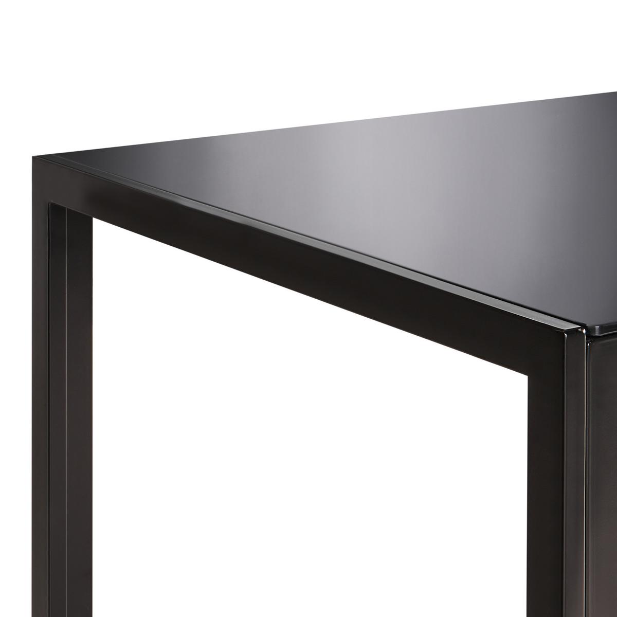 ESSTISCH Schwarz 120/80 cm Sicherheitsglas Lavos - Schwarz, Glas (120/80/75cm) - Beliani