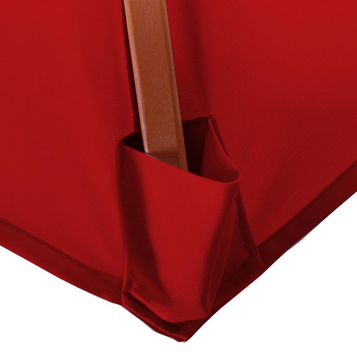SONNENSCHIRM Rot - Rot, Holz (300/300cm) - MCW