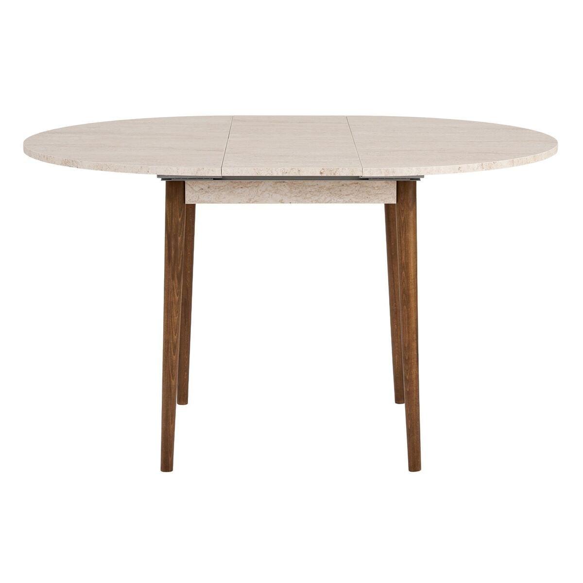 ESSTISCH ausziehbarer von 100 bis 131 cm mit runder Tischplatte 100/100/75 cm - Eichefarben, Holzwerkstoff (111/100/75cm) - Calicosy