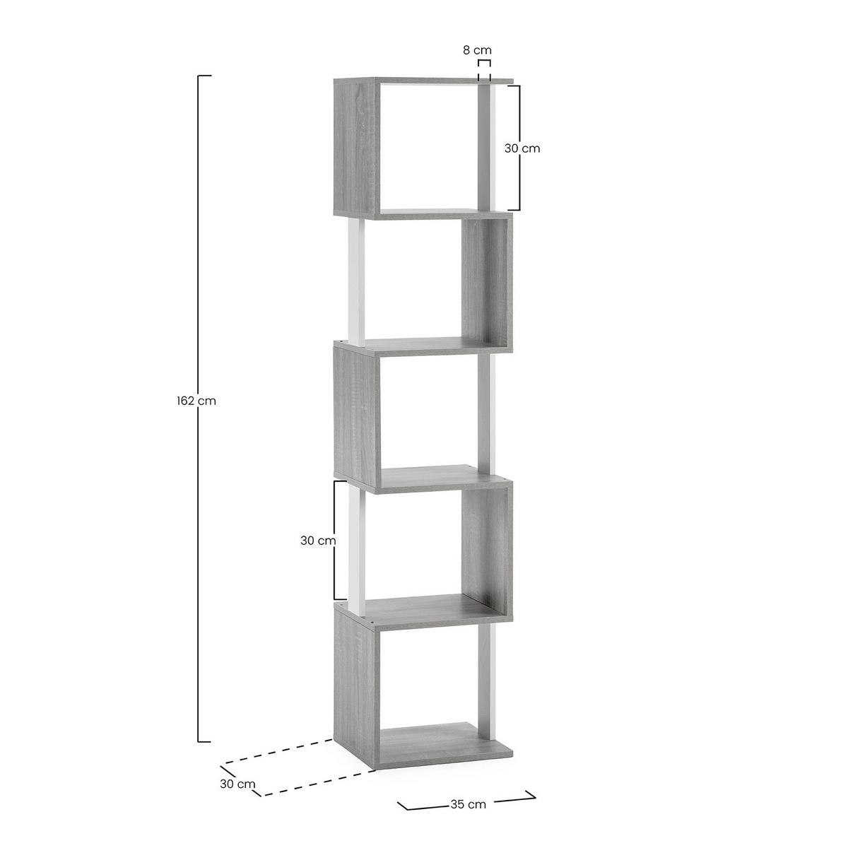 REGAL Maldivas 5 fächern weiß - Weiß, Holzwerkstoff (35/161/30cm) - VS Venta-stock