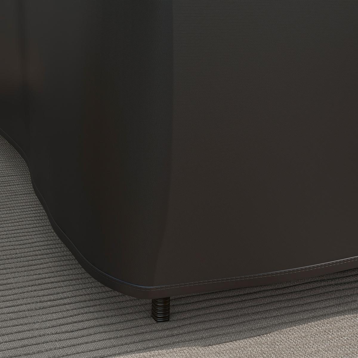 SCHUTZHÜLLE mit L-Form 250/250/79 cm - Schwarz, Textil (250/79/250cm) - Outsunny