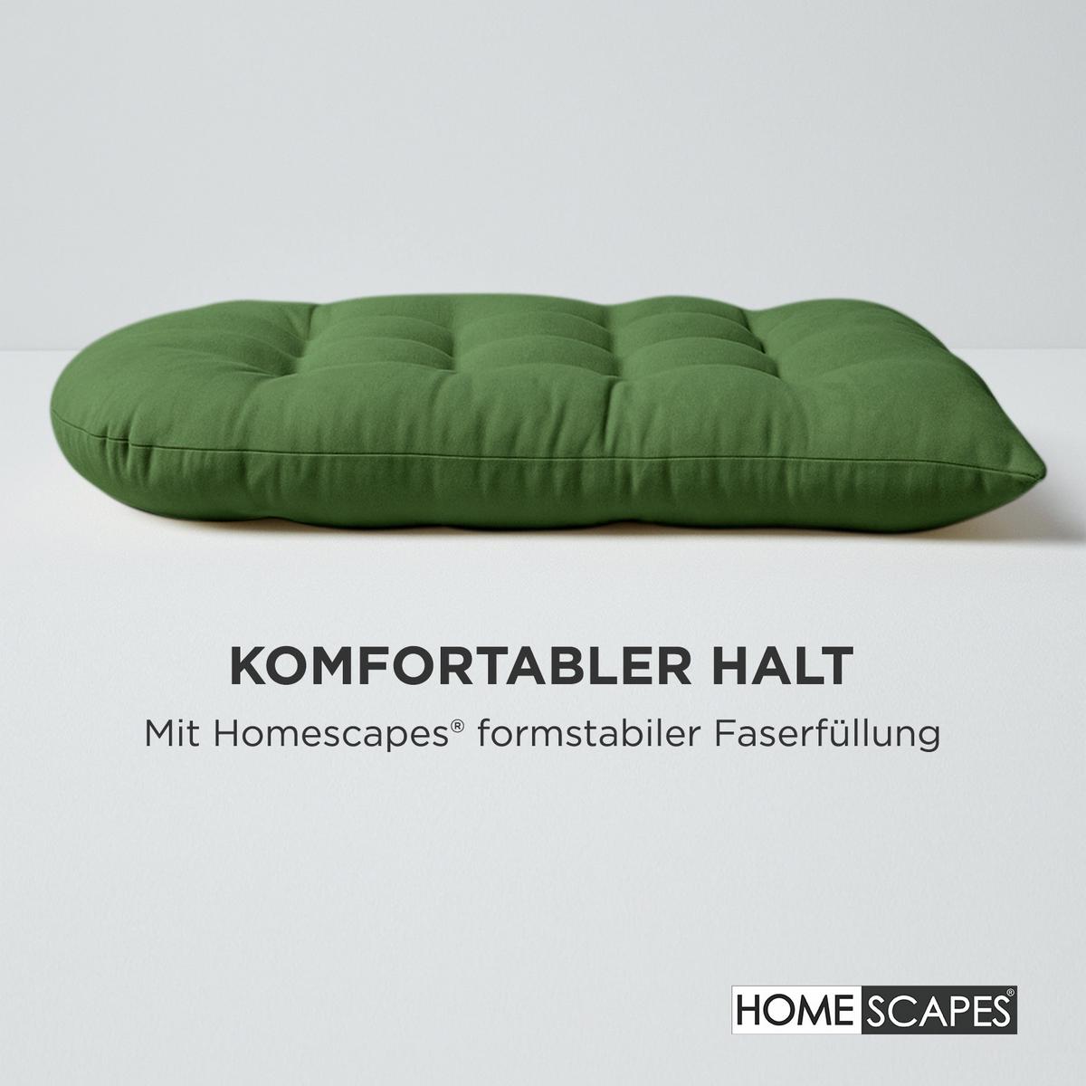 HÄNGESESSEL-KISSEN grün – halbrund, 80/120 cm - Grün, Textil (80/12/120cm) - Homescapes
