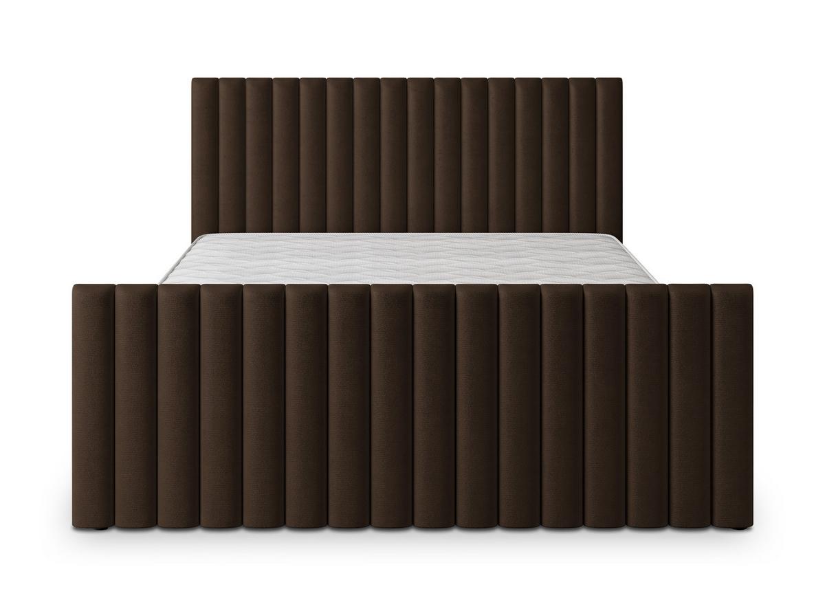 POLSTERBETT CANOVA K 120x200 cm mit Bettkästen - Braun - Braun, Holz/Textil - MASSENO