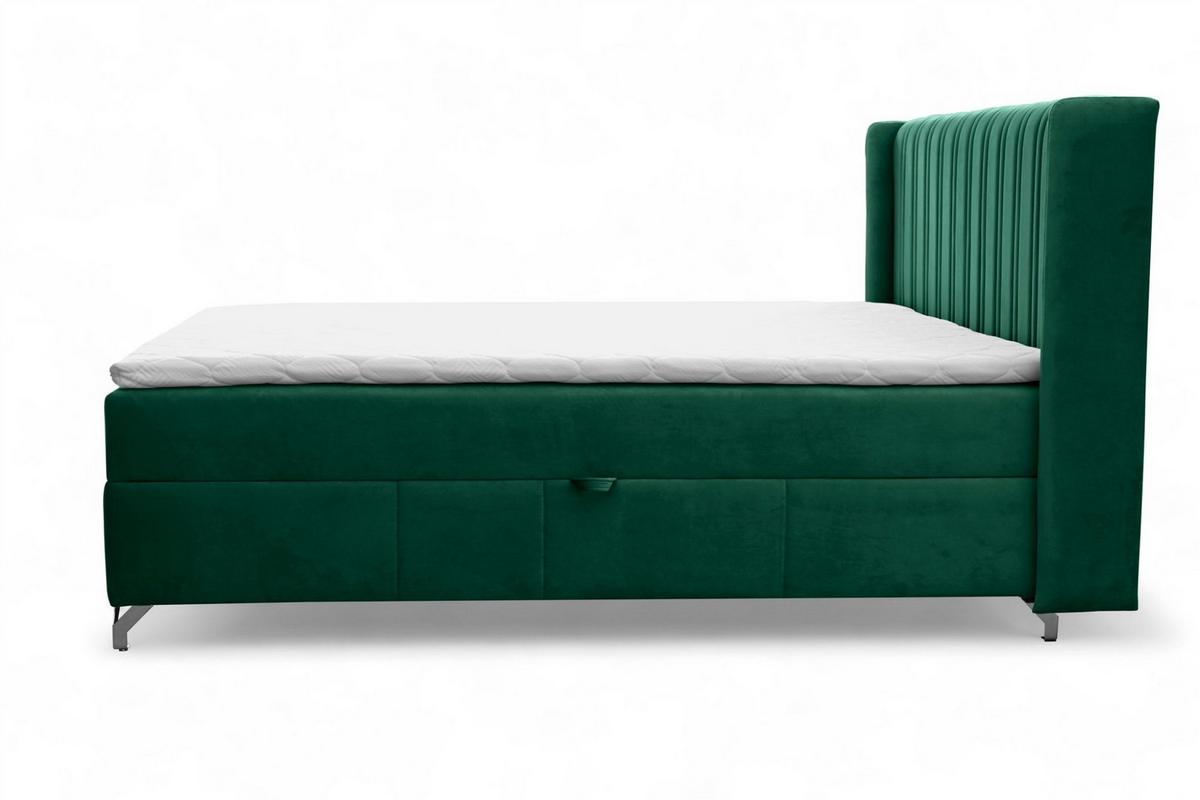 BOXBETT Damien - Grün, Holzwerkstoff/Textil (180/200cm) - Fun Möbel