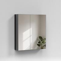 SPIEGELSCHRANK Schwarz 65/60/14,5 - Schwarz, Metall (60/65/14.5cm) - EMKE