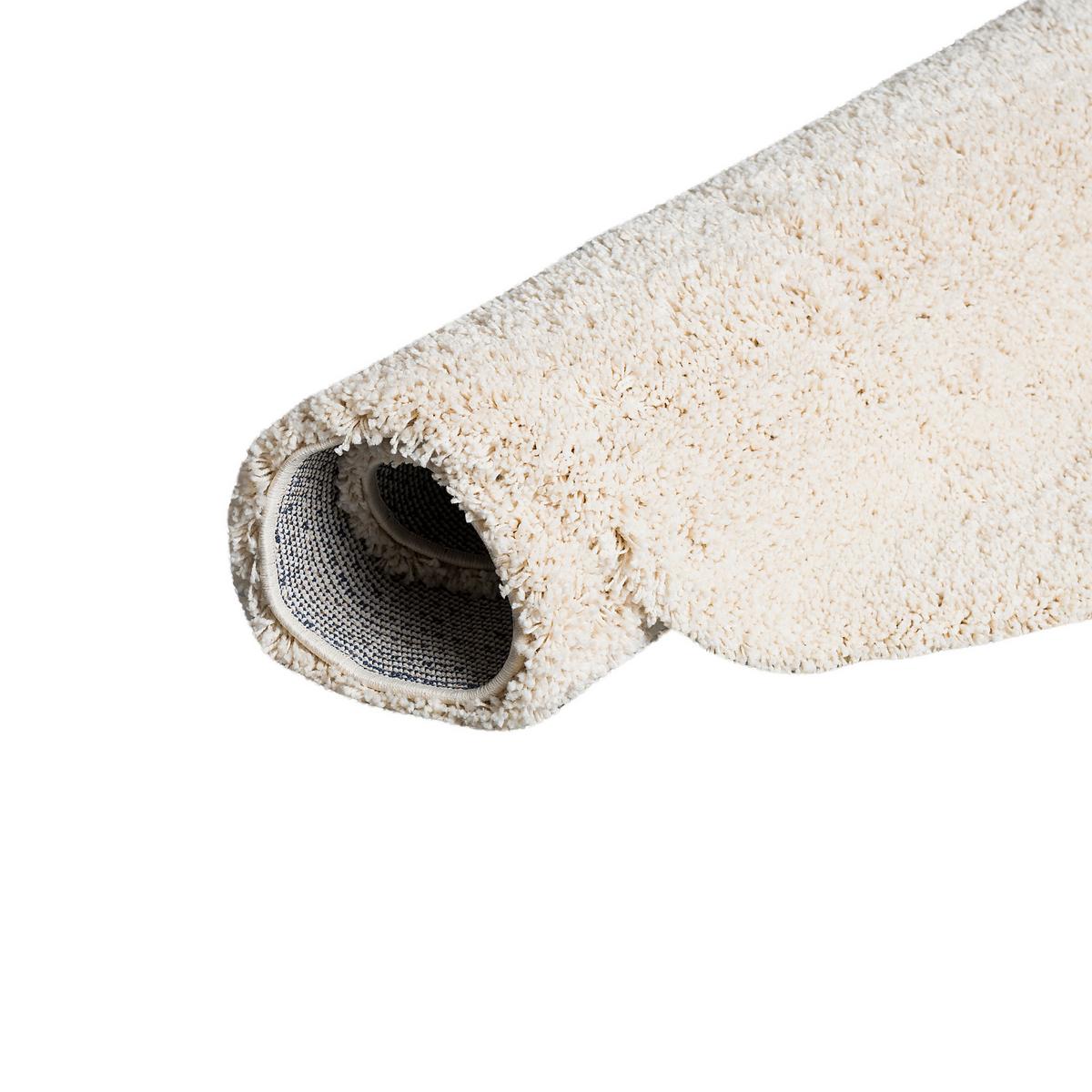 HOCHFLOR LANGFLOR SHAGGY TEPPICH LUXURY RUND - Ecru, Textil (80/80cm) - Pergamon