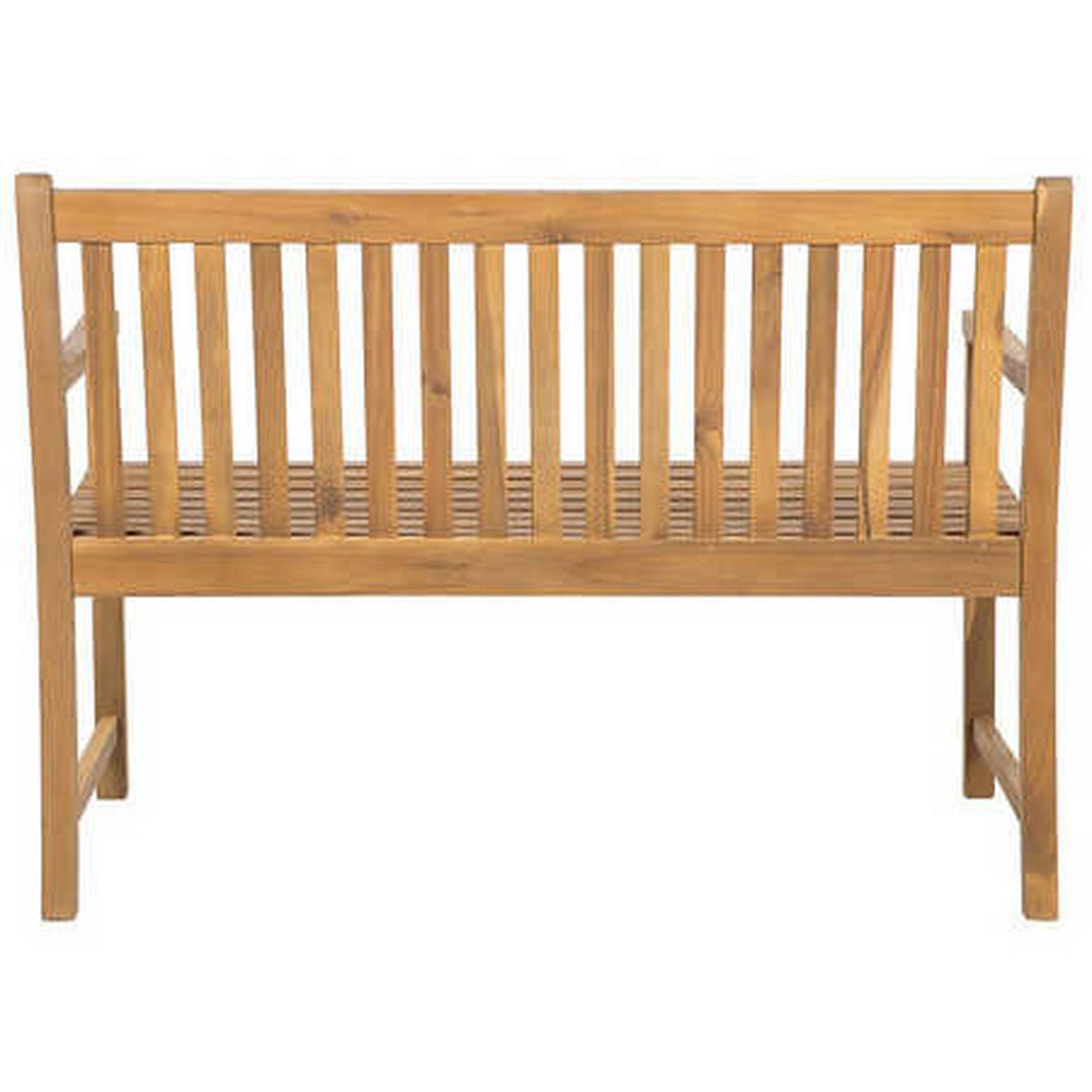 GARTENBANK zertifiziertes Holz hellbraun 120 cm Vivara - Hellbraun, Holz (120/88/61cm) - Beliani