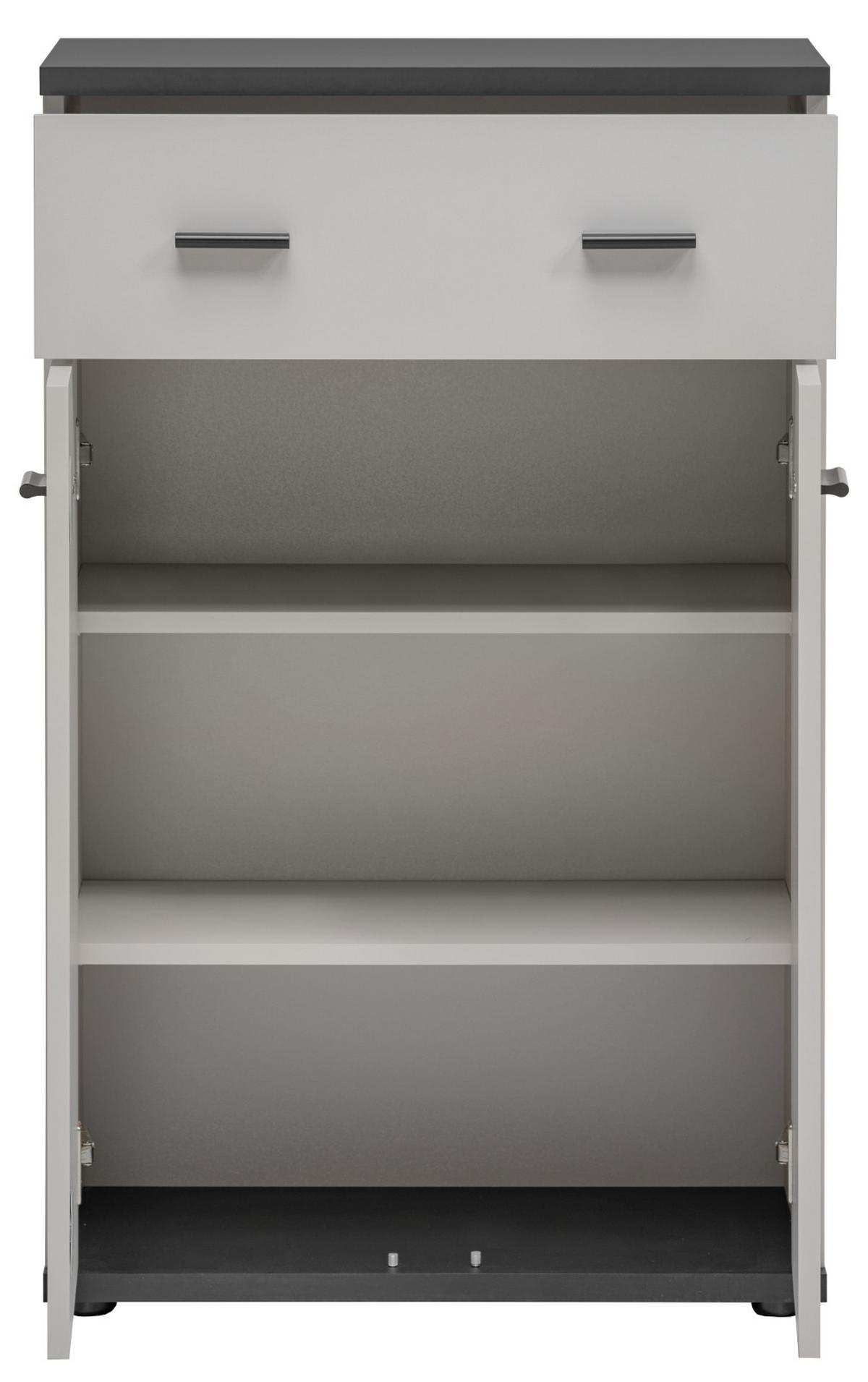 FLURKOMMODE Kaschmir, schwarz 60 x 96 cm, Flurschrank mit Streifenmuster - Kaschmir/Schwarz, Holzwerkstoff/Kunststoff (60/96/32cm) - Inn.Furn