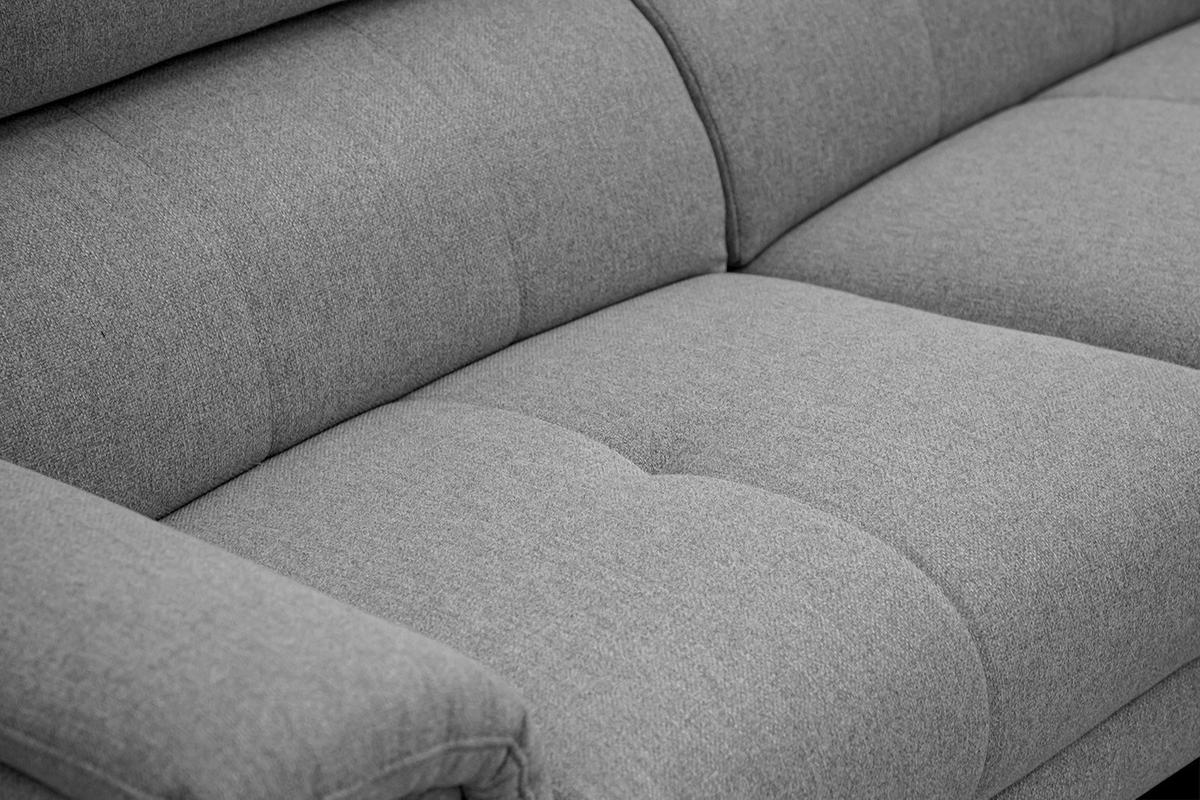 RELAXSOFA MATERA 3-Sitzer mit 2 Relaxfunktionen, grau - Schwarz/Grau, Holzwerkstoff/Textil (212/82/103cm) - Wozimo