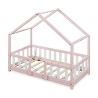 HAUSBETT Treviolo - Pink/Weiß, Holz (70/140cm) - [en.casa]