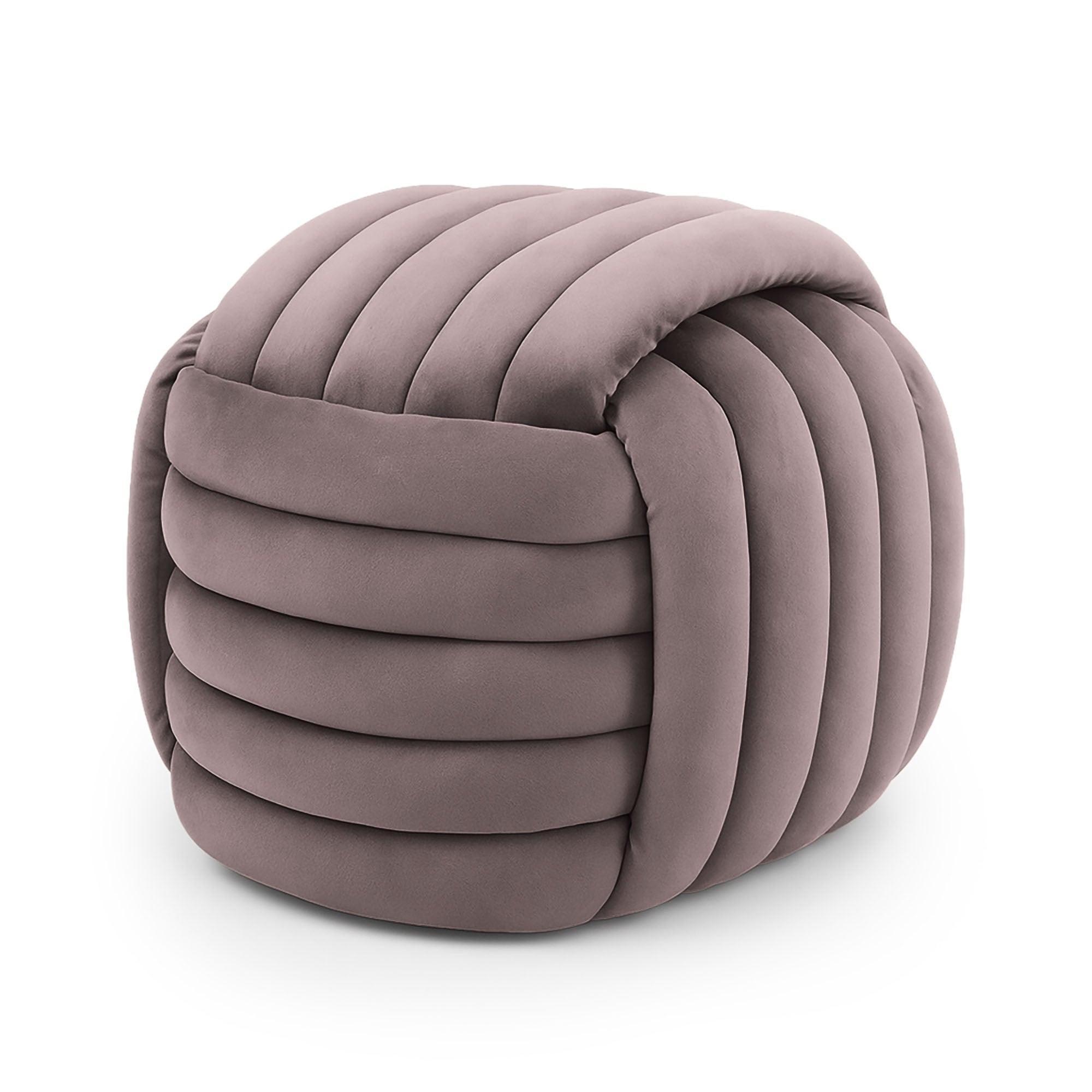 SITZHOCKER mit Samt Optik Rosa - Rosa, Textil (50/43/53cm) - RAUMHIRSCH FURNITURE