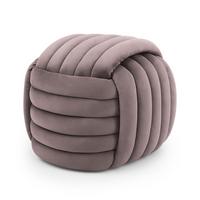 SITZHOCKER mit Samt Optik Rosa - Rosa, Textil (50/43/53cm) - RAUMHIRSCH FURNITURE