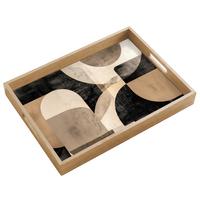 TABLETT Abstrakt - Formen - Modern - Beige 50x35 cm - Beige, Holz (50/5/5cm) - OnlyWow