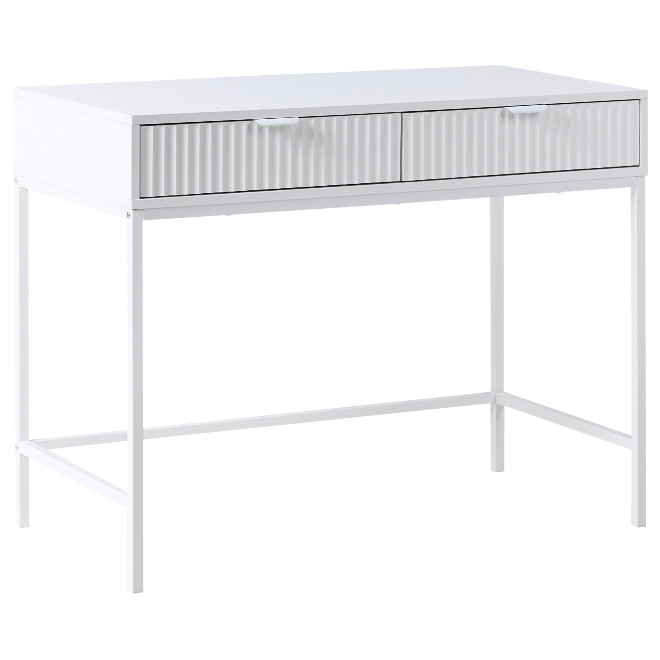 KONSOLENTISCH Weiß Adelaide - Weiß, Holzwerkstoff (50/77/100cm) - Beliani