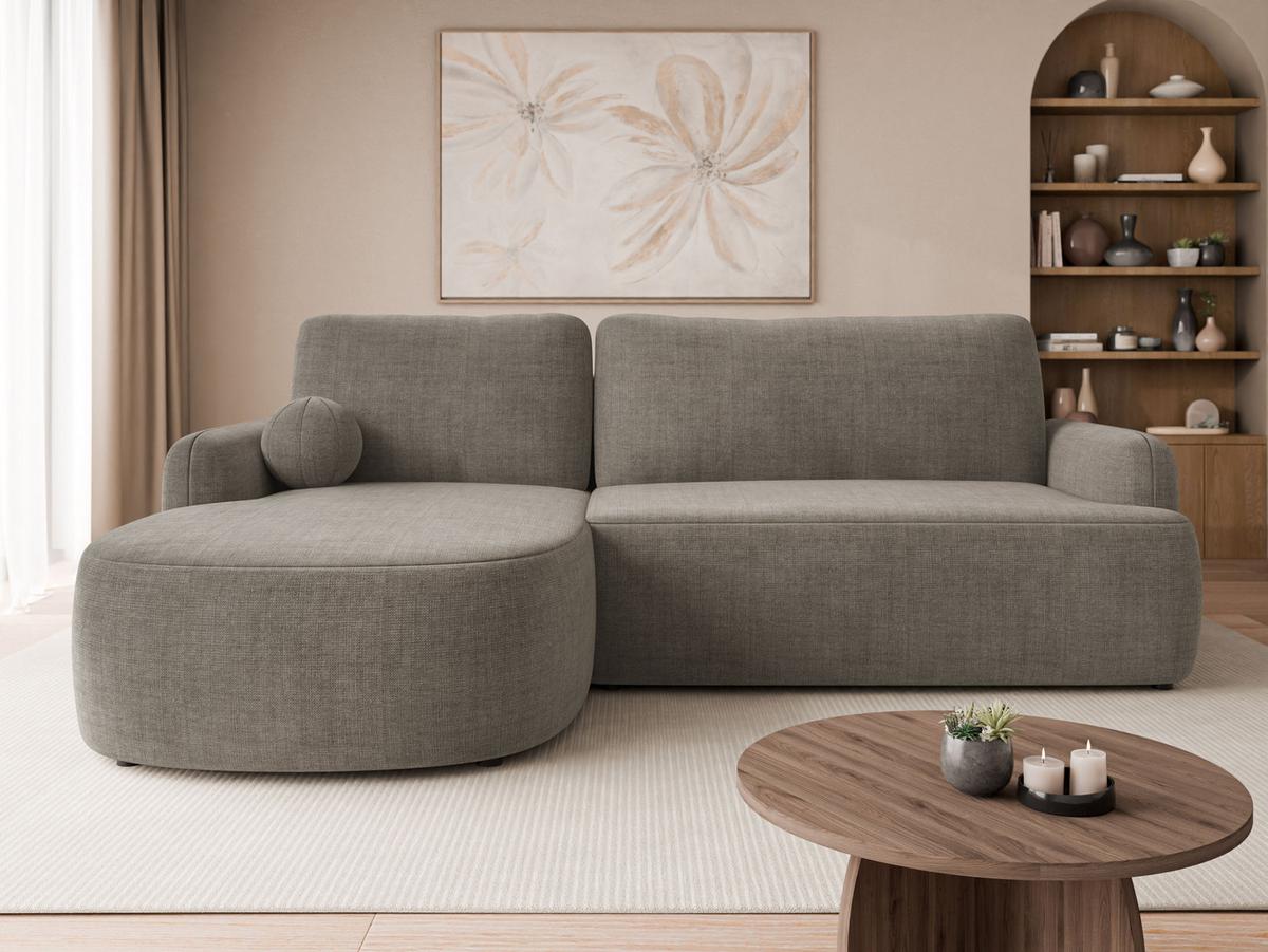 ECKSOFA Loridu Premium, Seite: Links - Schwarz/Braun, Holz/Kunststoff (250/174cm) - MIRJAN24