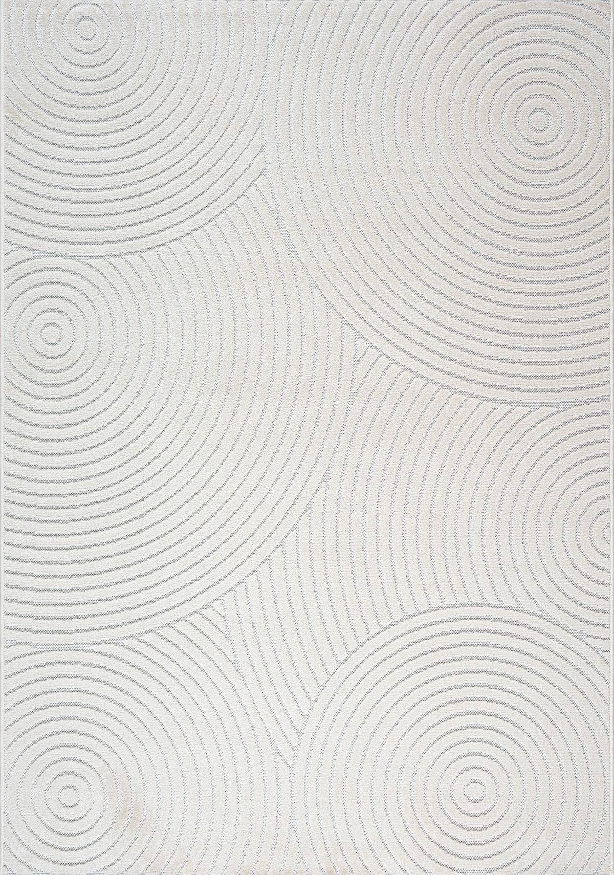 TEPPICH Outdoor Geometrisch MEZEN Polypropylen Creme 140 x 200 cm - Beige, Textil (140/200cm) - KADIMA DESIGN