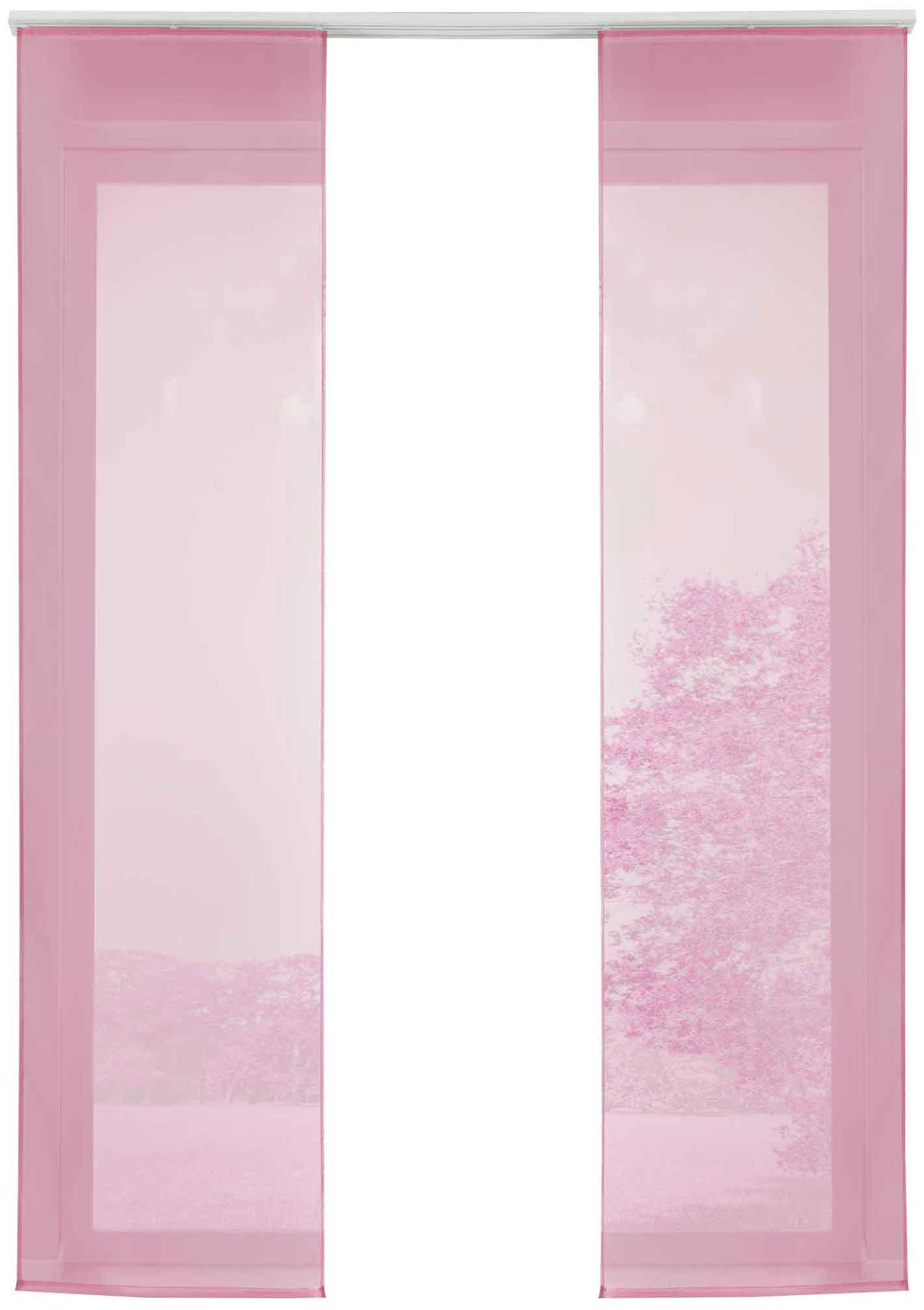 VORHANG 2ER SET HxB 245x60 cm Rosa - Rosa, Textil (60/245cm) - Gardinenbox