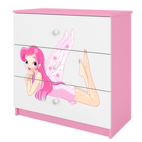 KOMMODE Babydreams Elfe mit Flügeln 81/81/41 - Rosa, Holzwerkstoff (81/81/41cm) - RAUMHIRSCH FURNITURE