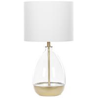 TISCHLAMPE Okari 33/33/63 cm - Weiß, Glas (33/33/63cm) - Beliani