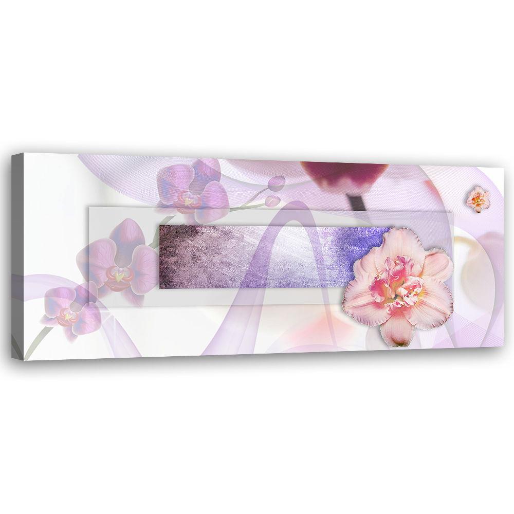 KUNSTDRUCK Rosa 90/30 cm - Pink, Textil (90/30cm) - KUNSTLOFT