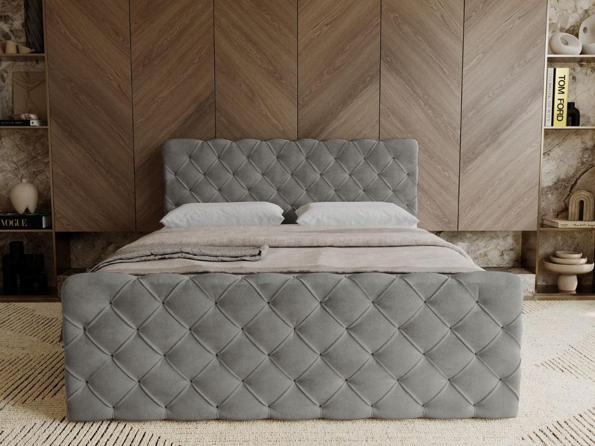 BOXBETT Lunaris 180x200 Grau - Grau, Holz/Textil (180/200cm) - Graingold