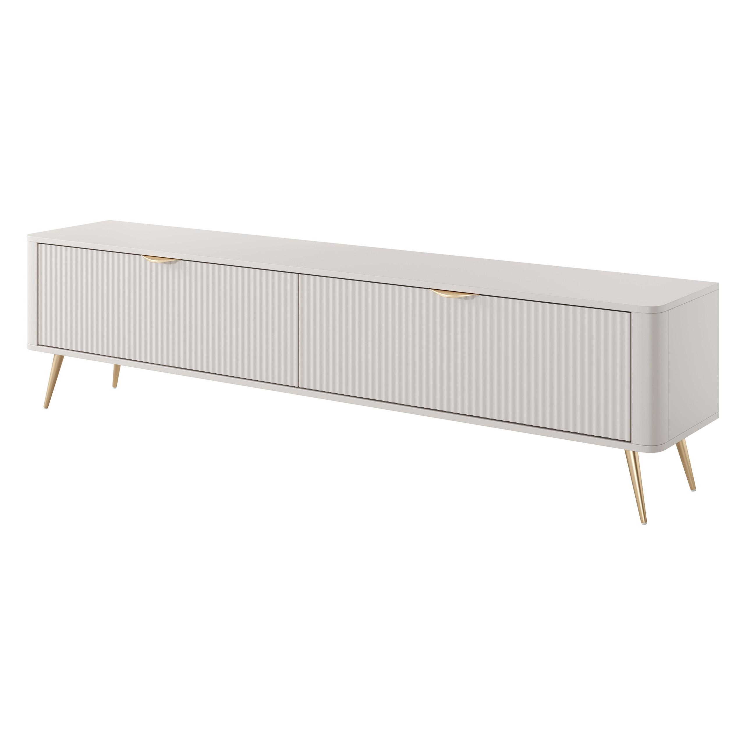 LOWBOARD LANTANA 200x38x51,2 cm mit 2 Türen Beige - Beige, Holzwerkstoff (200/51.2/38cm) - MASSENO