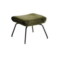 HOCKER LOTTE Grün Velvet - Olivgrün, Textil/Metall (57/44/52cm) - KAWOLA