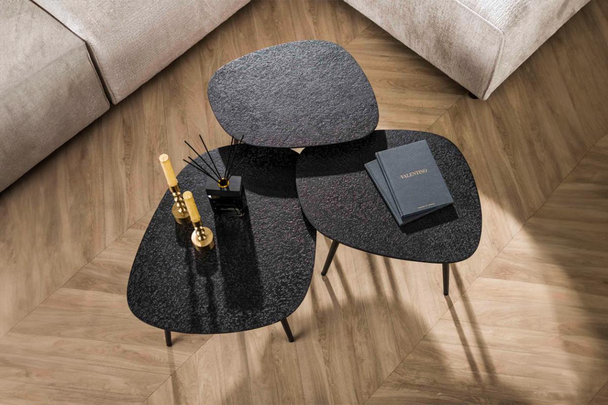 COUCHTISCH LAUCA 3ER SET Schwarz Metall - Schwarz, Metall (51/62/36cm) - KAWOLA