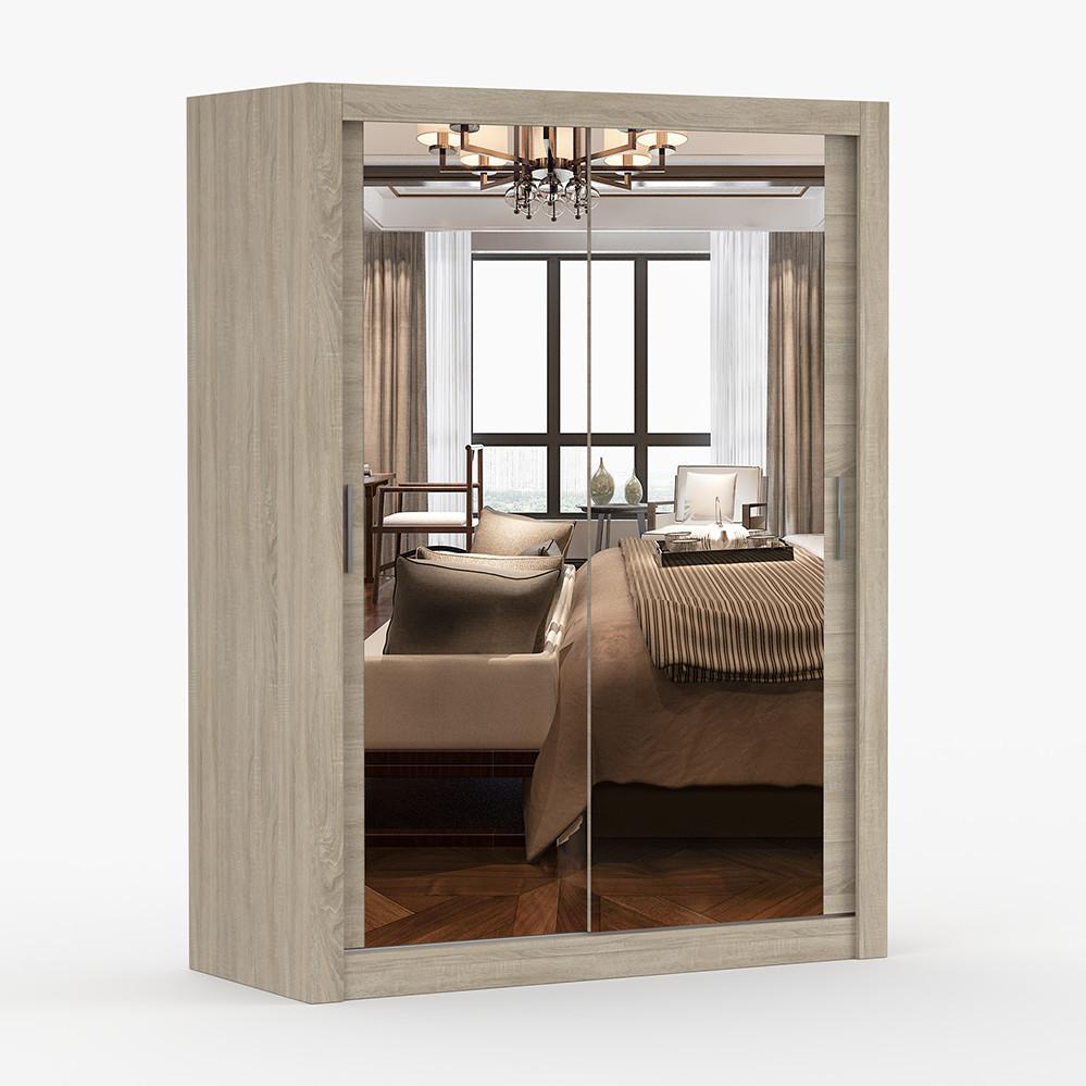 KLEIDERSCHRANK Milan 150 cm, 150/215/64, 2-türig, Sonoma-Eiche - Sonoma Eiche, Holzwerkstoff (150/215/64cm) - imoebel24