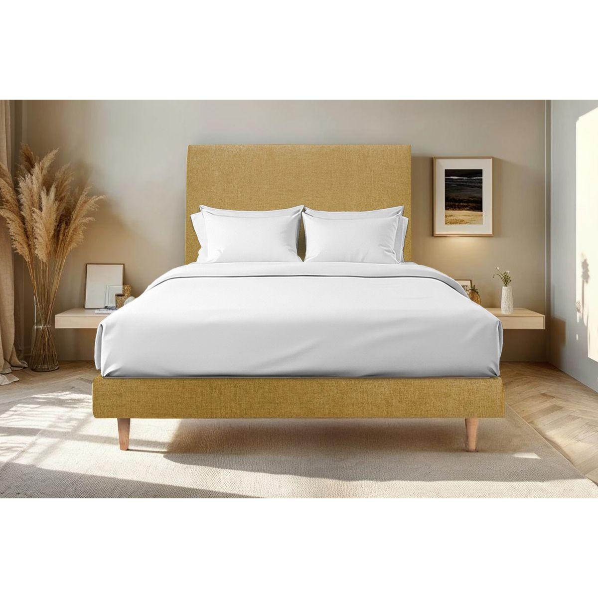 LATTENROST – Stoff – Im Bausatz - 180 x 200 cm - Beige/Gelb, Karton/Holz (180/200cm) - Sommeil de Plomb
