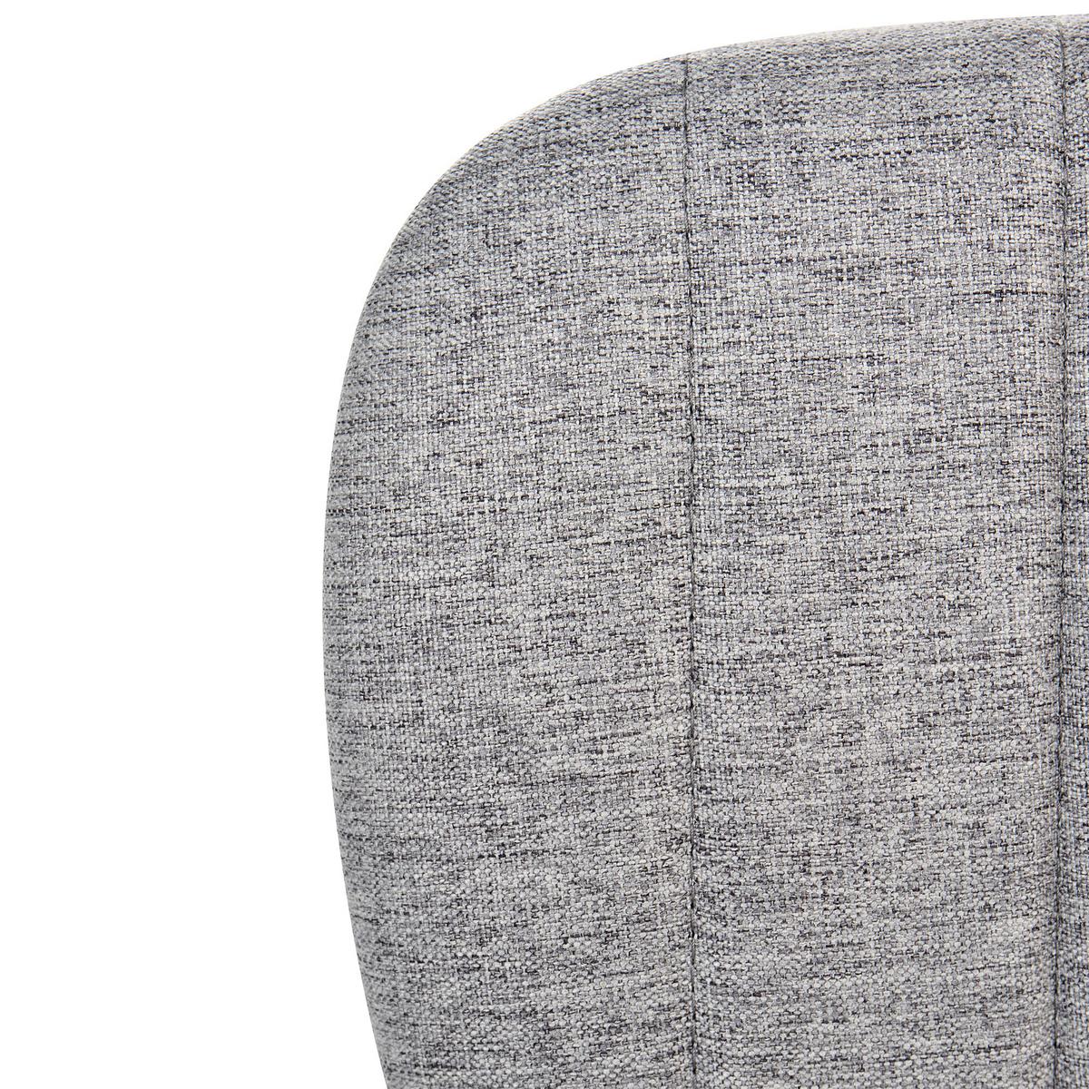 SCHREIBTISCHSTUHL Stoff Hellgrau Bubbly - Hellgrau, Textil (52/78/52cm) - Beliani