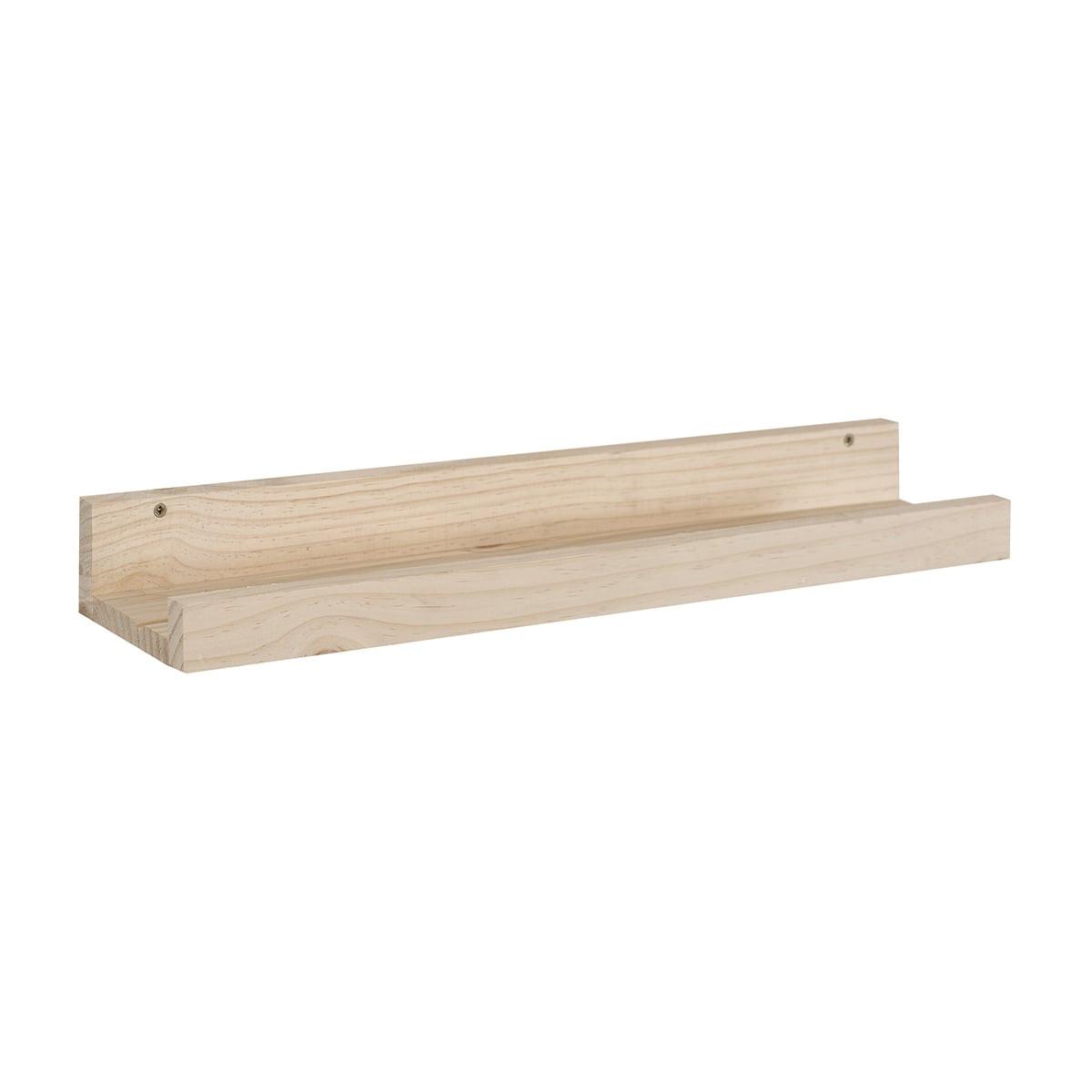 WANDREGAL aus massiver Kiefer - L60 x H7 cm - Eschefarben, Holzwerkstoff (60/7/11.5cm) - Calicosy