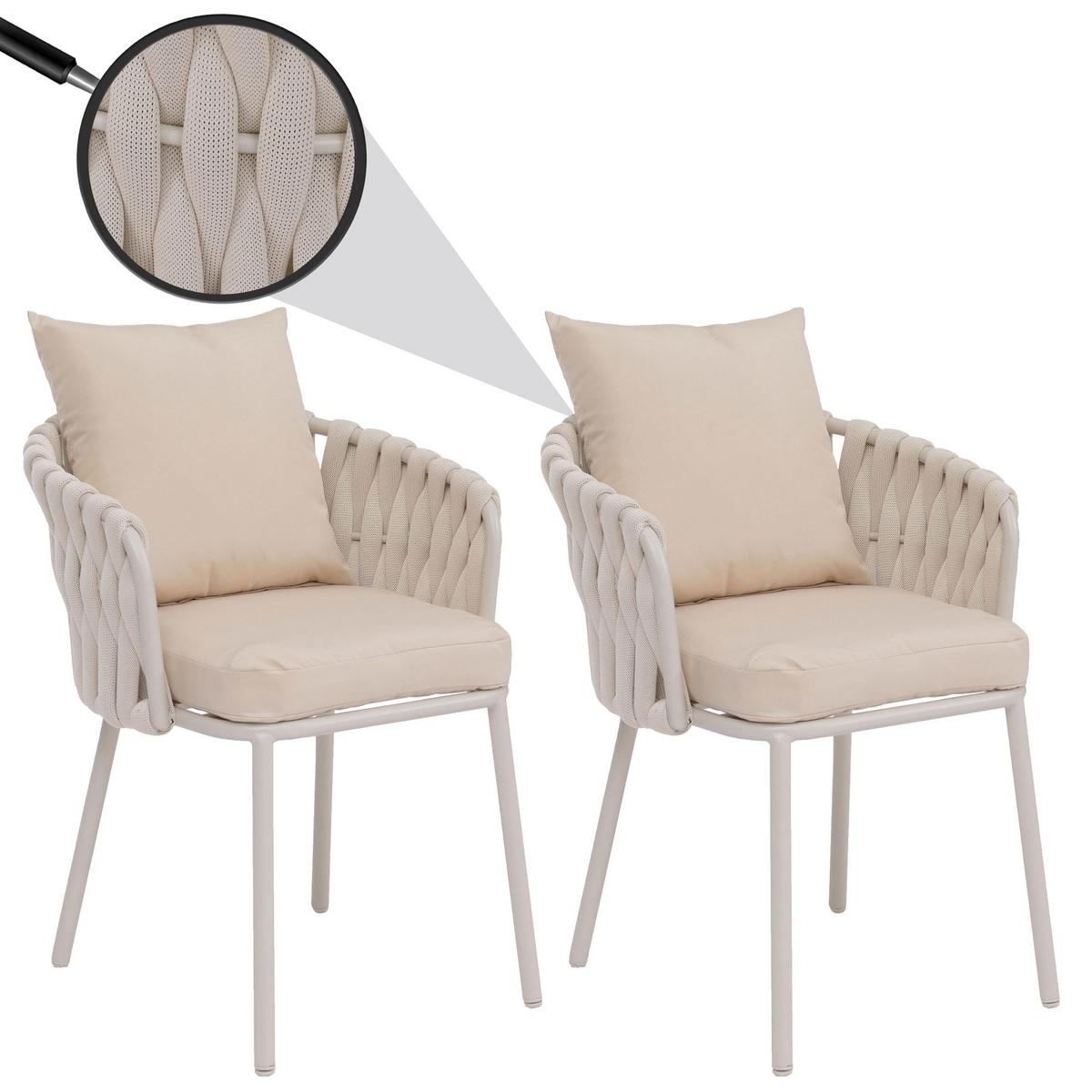 ESSZIMMERSTUHL Creme - Creme, Metall (56/71/57cm) - MCW