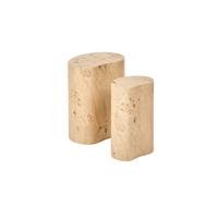 COUCHTISCH 2er-Set Wurzelholz Optik - Braun, Holzwerkstoff (24/35/45cm) - Beliani