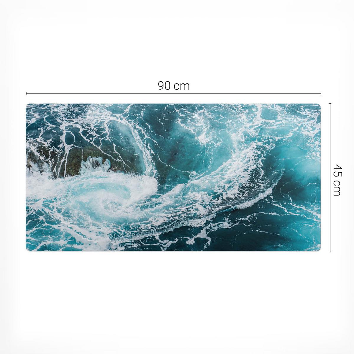 SCHREIBTISCHUNTERLAGE 90x45 cm Blau - Blau, Kunststoff (90/45/1.6cm) - Wallfluent