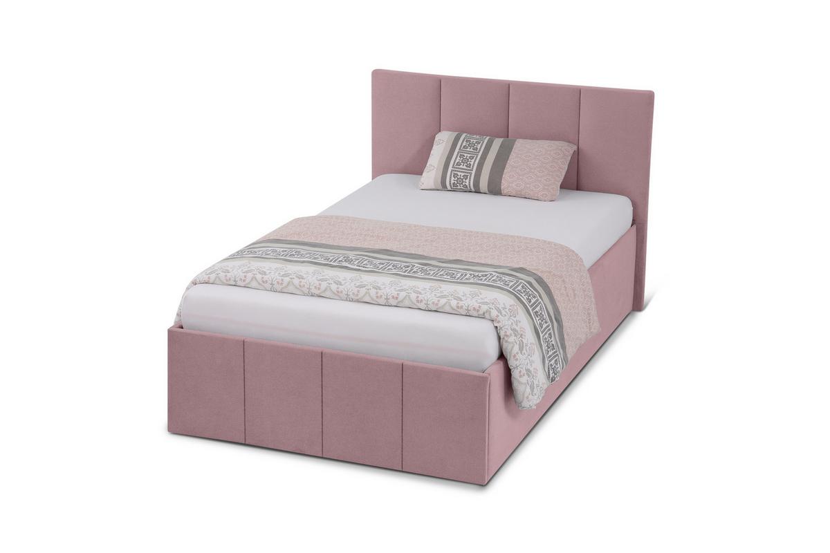 POLSTERBETT Dalas Rose 120 x 200 x 40 cm Stauraum Mit hochwertiger Matratze H3 (bis 120 kg) und Lattenrost - Rosa, Holz (120/200cm) - Halmon Schlafkomfort Betten 